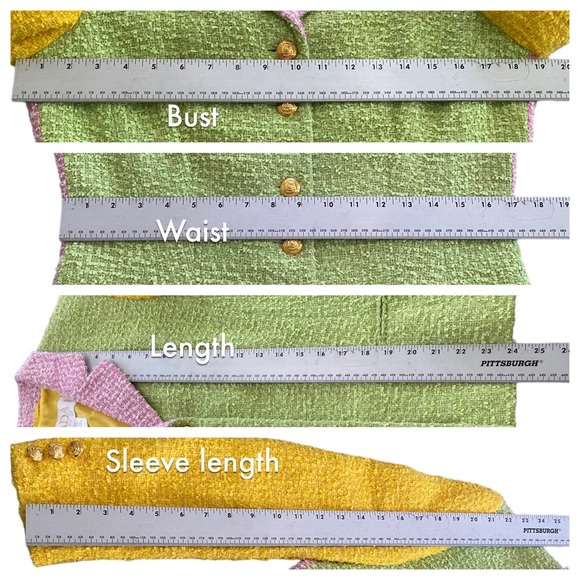 ESCADA multicolored WOOL Boucle blazer jacket - sz 38 - lined - designer - - Picture 6 of 12